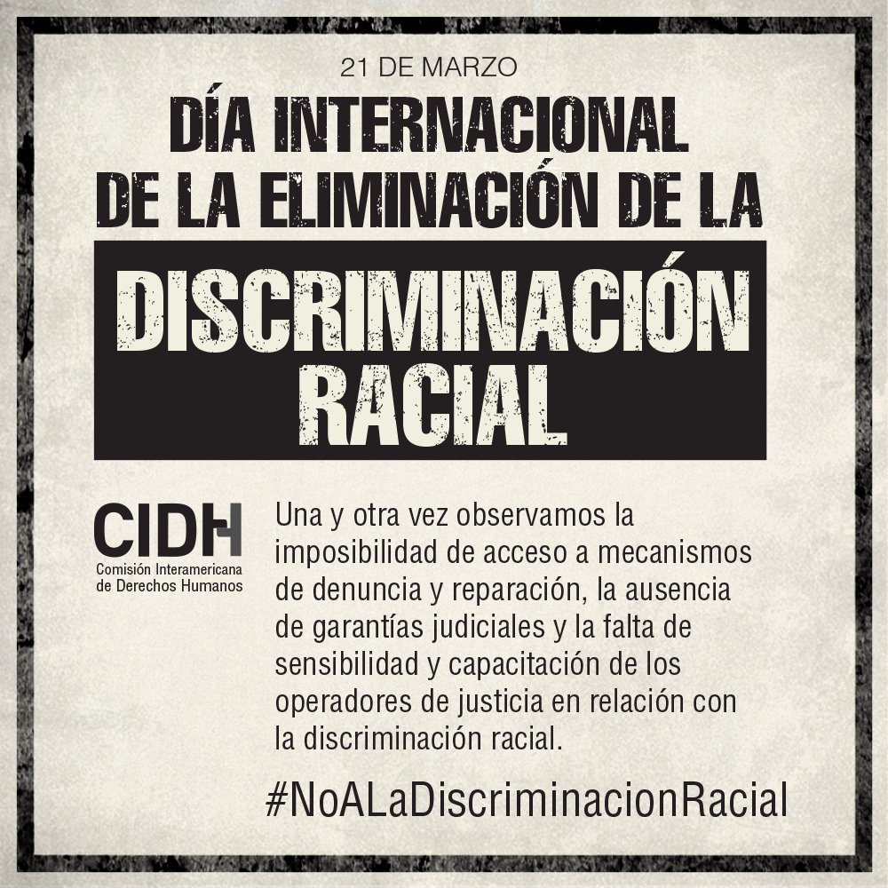 DÍA INTERNACIONAL DE LA ELIMINACIÓN DE LA DISCRIMINACIÓN RACIAL